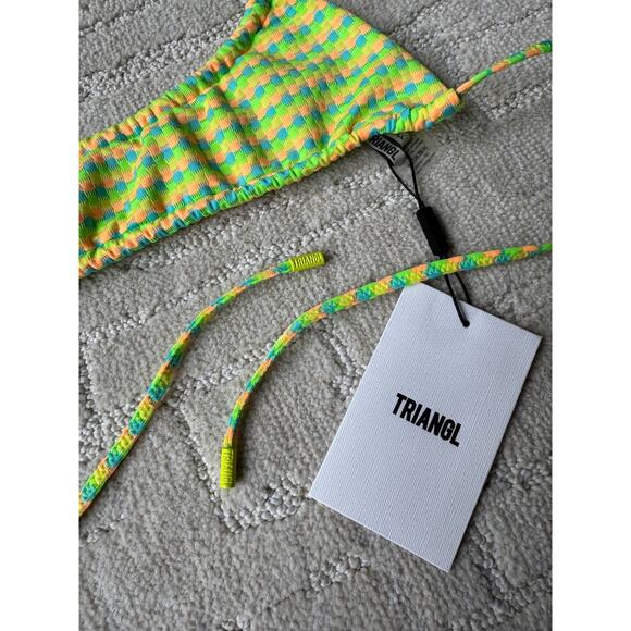 Triangl Myrta Feti Strappy Halter Top Tie Bikini Bright Pattern - Picture 2 of 7